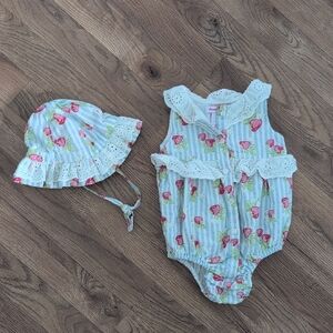 Tommy Bahama Strawberry Romper with Hat